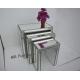 Interior Mirrored Glass Side Table , Living Room Silver Mirror Side Table