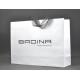Custom Printed Paper Bags For Garment Packaging , White Gift Bags With Handles
