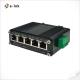 Mini Industrial Ethernet POE Switch 4 Port 10/100/1000BASE-T PoE 12~48V DC