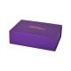 Recyclable Clothing Cardboard Box , Purple Corrugated Boxes With Rose Gold Foil