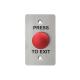 Anti - Vandal Red Door Exit Push Button Micro Switch With Fireproof Material Faceplate
