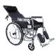Hand Push Disabled Medical Transport Wheelchair Fixed Armrest Lightweight
