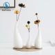 White Single Stem Savall Bone China Ceramic Vase For Dried Flowers