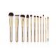 Vonira Gold Synthetic Makeup Brushes 11pcs With Private Label