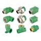 Plastic PVC Green PPR Elbow Ball Valve Tee Pipe Fittings for Hot and Cold Water Pipes