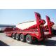 Transport Construction Machinery Low Bed Trailer , Semi Trucks Cargo Trailer