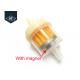 Scooter Mower Motorcycle Fuel Filter , Universal Plastic High Flow Fuel Filter With Magnetic