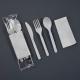 6inch Biodegradable Cornstarch Tableware Individually Wrapped Disposable Cutlery Set