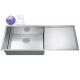UPC SS Rectangular Undermount Kitchen Sink With Drainboard Household