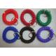 Hot various colors wrist coil key chain with split ring holder cheap promotional gifts
