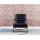Comfortable Soft Leather Leisure Chair Matt Finish Metal Base For Relaxing
