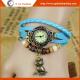 Owl Bird Pendant Watch Vintage Bracelet Watch Genuine Leather Watch Strap Quartz Watches