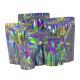 Holographic Resealable Plastic Bags 120g Stand Up Aluminum Foil Bag