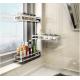 Multi Functional Stainless Steel Kitchen Shelves Wall Mount Over The Sink