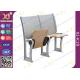 Plywood School / College Classroom Furniture Connected Table And Chair