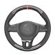 VW Golf Plus Tiguan Passat CC Touran Jetta Sharan EOS Caddy Carbon Suede Steering Wheel Cover