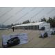 8x40m Heavy Duty Big Aluminum Outdoor Event Tents with White Roof Covers & Glass Sidewalls for Car Show