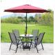 Summer Garden Furniture Table and Chairs Set with Parasol Sun Shade