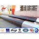 Double Cross Arm Round 69kv 10m joint type Steel Utility Pole Explosion - proof