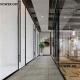 Transparent Office Partition with Frosted Etched Tempered Glass and 0.44mm Thickness