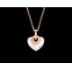   CUORE pendant with chain in 18 kt pink gold with mother of pearl
