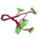 770mm Green Terminal Block Wire Harness Cable Cold Pressed 90 Degree