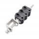 Telecom Cable Installation Galvanized 6mm Fiber Cable Clamp with Six Way Double Holes