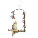 forage n play wood perch bird swings, for cockatiel and macaw,17 inches