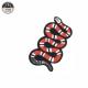 Popular Durable Snake Embroidery Patch , Eco Friendly Snake Iron On Patch Custom Color