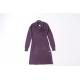 Purple Coral Women'S Long Sleeve Sweater Dress 80% Cotton 20% Wool