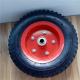 350-6 Red Steel Rim Pneumatic Trolley Wheels Rubber Pneumatic Sack Truck Wheels