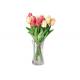 15 Pcs Artificial Tulip Silk Flower Bouquets Resin Decorations