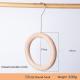 Multifunctional Wooden Clothes Hanger Unpainted Scarf Ring Hanger