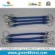 Safe Spring Hook Plastic Transparent Blue Spiral Cord Key Coil