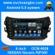 Ouchuangbo car navi dvd for Nissan Navara with capacitance multiple touch screen android 6.0 system