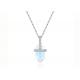 Hexagonal Natural Moonstone Necklace , 14k Gold Cable Chain Necklace 14inch Length