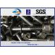 Square Head Railway Bolts With Oiled / Black Oxide BSW7/8''X150mm