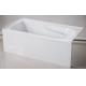 cUPC skirted acrylic whirlpool bathtub 3 sides double tile flange 4mm pure acrylic sheet