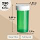 250 Pack Empty Pill Bottles with Caps, Plastic 13 Dram Medicine Vials for Prescription Medication, Supplements
