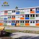 Rock Wall Portable Container Classrooms Three Story School Building