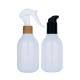 White Trigger Sprayer Bottles With Bamboo Nozzles Spray Pump 60ml 120ml 225ml