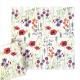 OEM Folding Floral Paper Dinner Napkins , Disposable Flower Print Tissue Paper