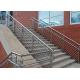 Low Hardness Stainless Steel Pipe Railing , Steel Pipe Handrail For Bridge / Road / Factory
