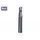 Two Flute Solid Carbide End Mill Bit Straight Shank Corner Rounding End Mill