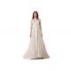Embroidery Lace Long Sleeve Ladies Evening Dresses Transparent Back
