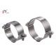 Polished Stainless Steel 2.5mm Thickness Pipe Clamp With Nut