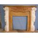 marble large interior fireplace frame with lady carving