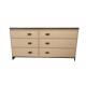 White Painted Six Drawer Dresser / Chest , Hospitality Stand Up Dresser