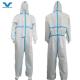 175*140cm Hooded Protective Clothing En14126 White Waterproof Suits with CE Certificate