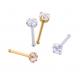 USA hot selling white zircon gold plated nose ring nose stud body piercing jewelry